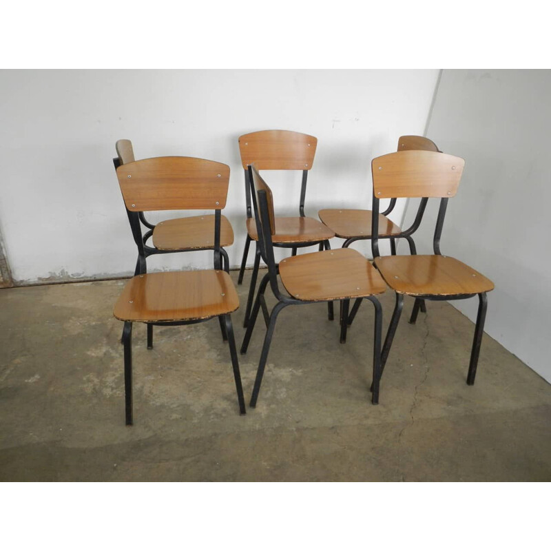 Chaises vintage en formica 1950