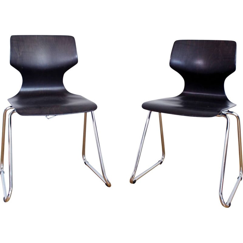 Pair of vintage chairs by Adam Stegner for Pagholz