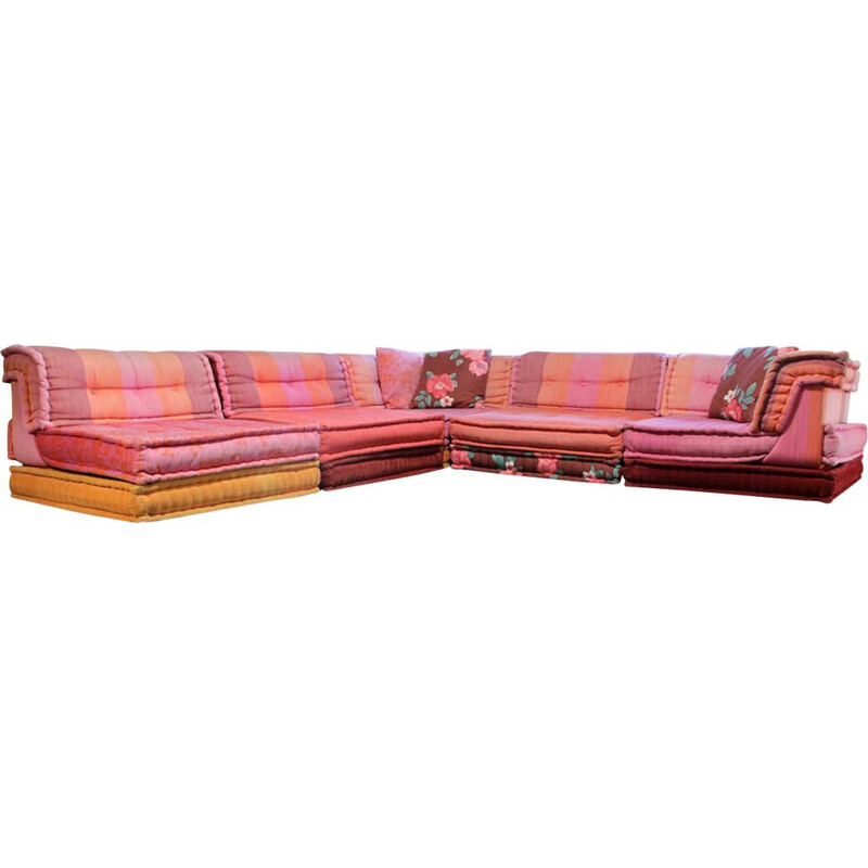 Vintage Mah Jong sofa by Hans Hopfer for Roche Duoois