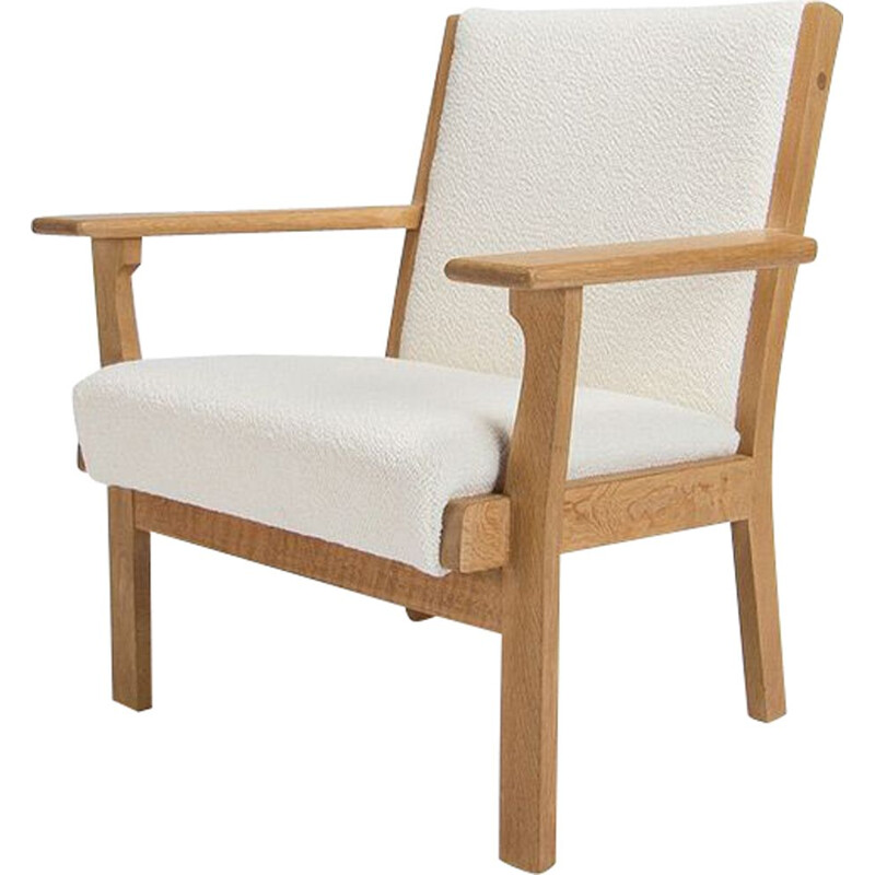 Vintage Hans Wegner poltronas de carvalho e lã por Getema, dinamarquês 1960