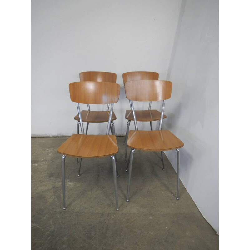 Vintage brown formica chairs 1970s