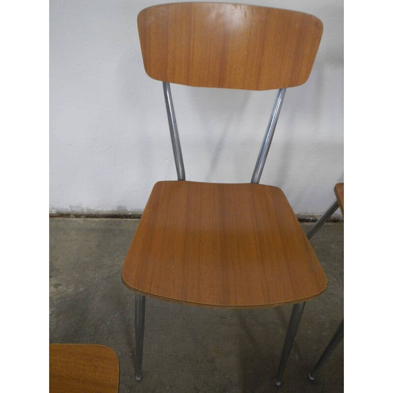 Vintage brown formica chairs 1970s