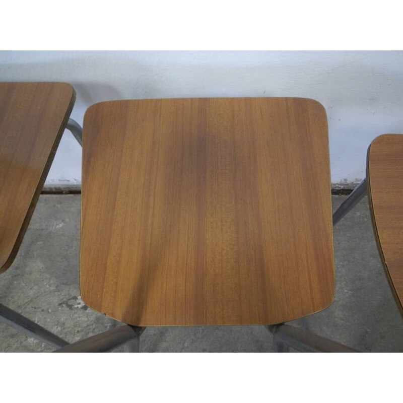 Vintage brown formica chairs 1970s