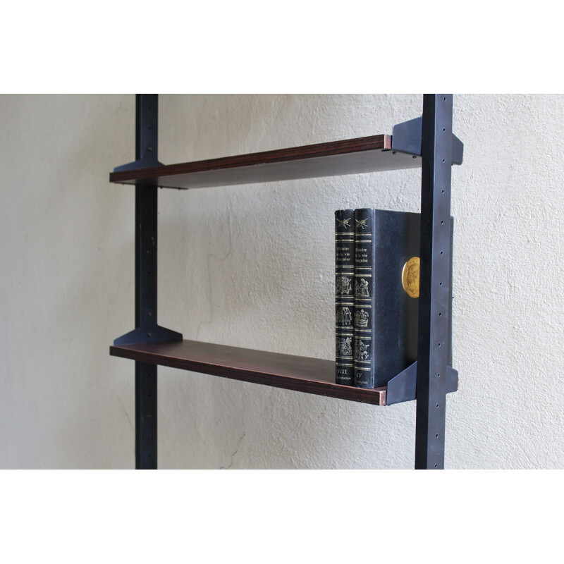 Vintage brass metal bookcase, 1950