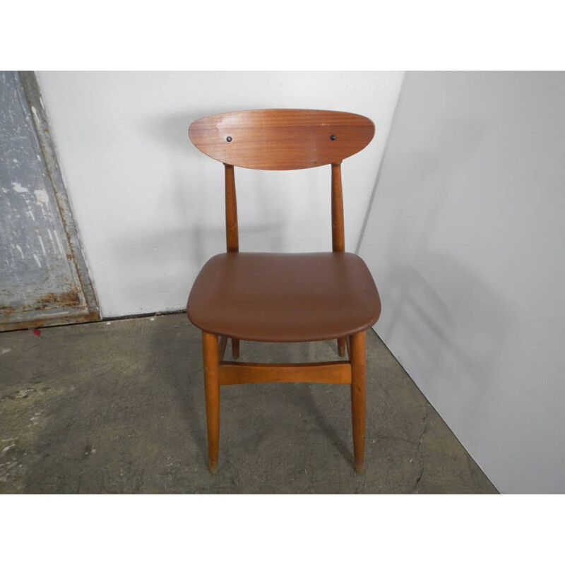 Vintage beech single chair 1960s