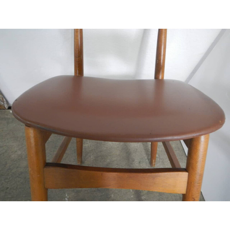 Vintage beech single chair 1960s