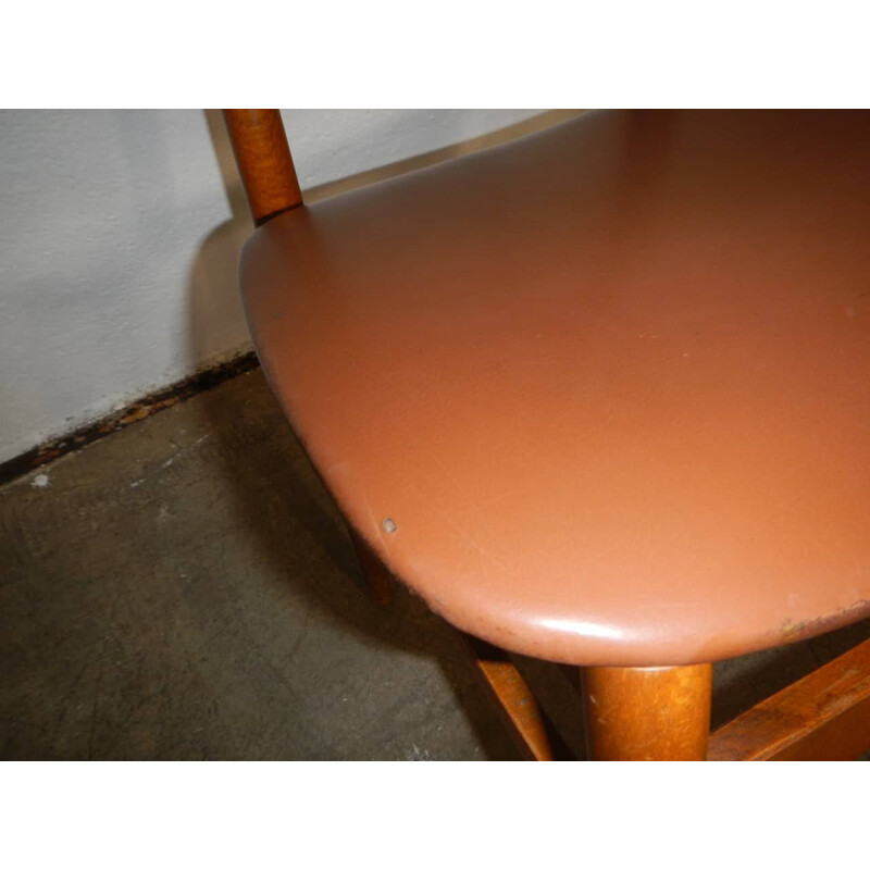 Vintage beech single chair 1960s