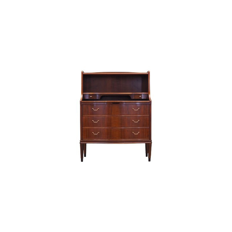 Vintage notenhouten bureau, Denemarken 1960