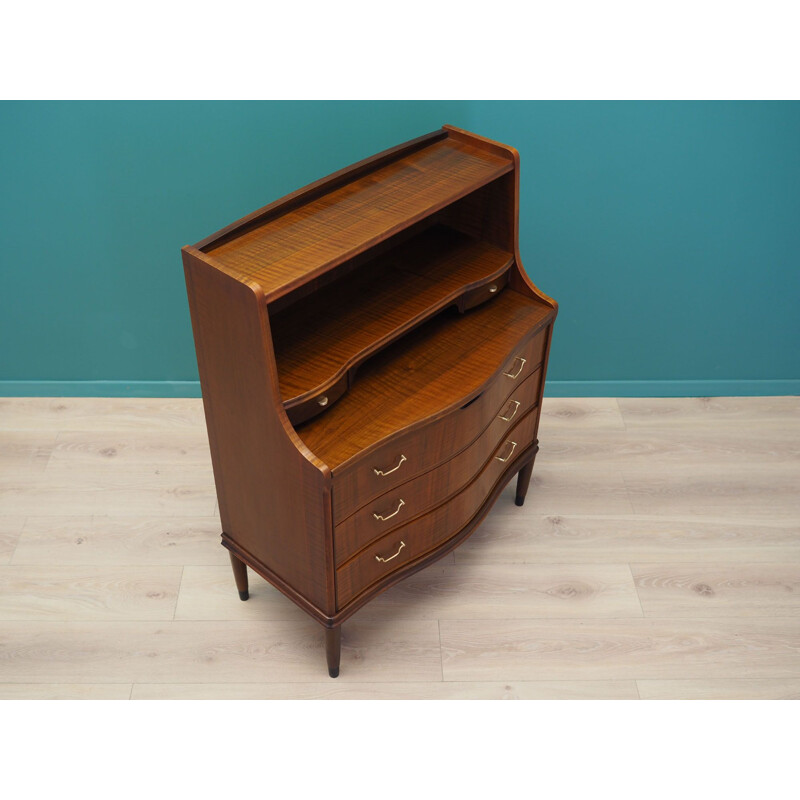 Vintage walnut secretary, Denmark 1960