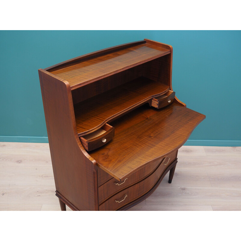 Vintage walnut secretary, Denmark 1960