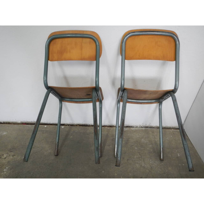 Pair of small vintage school chairs