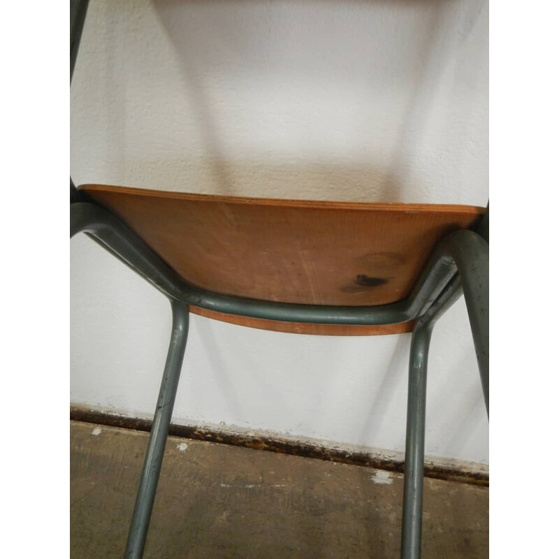 Paire de petites chaises vintage d'école