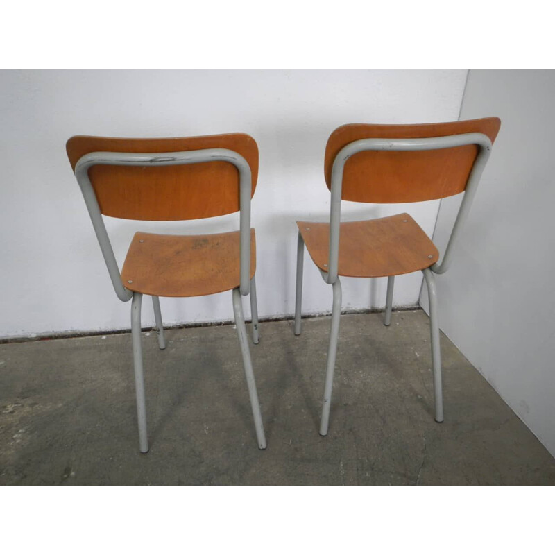 Pair of vintage school chairs