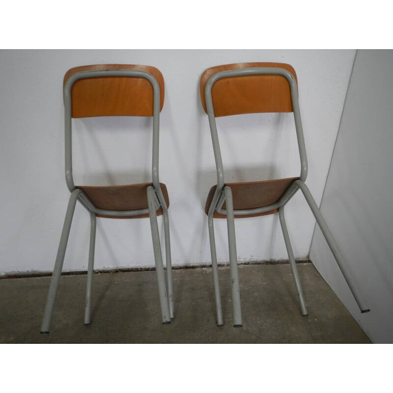 Pair of vintage school chairs