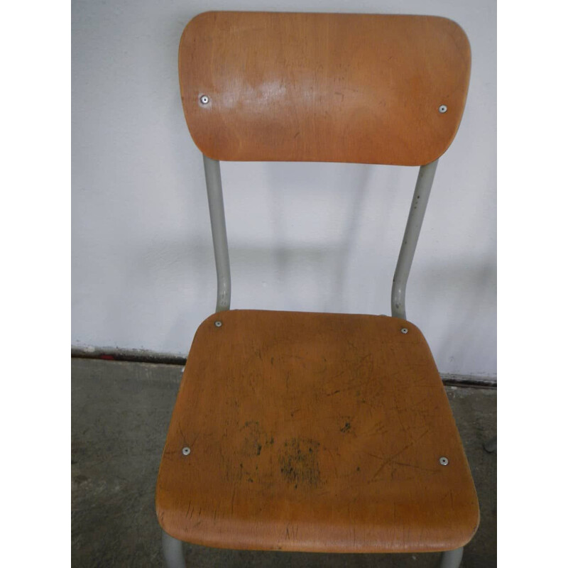 Paire de chaises vintage d'école