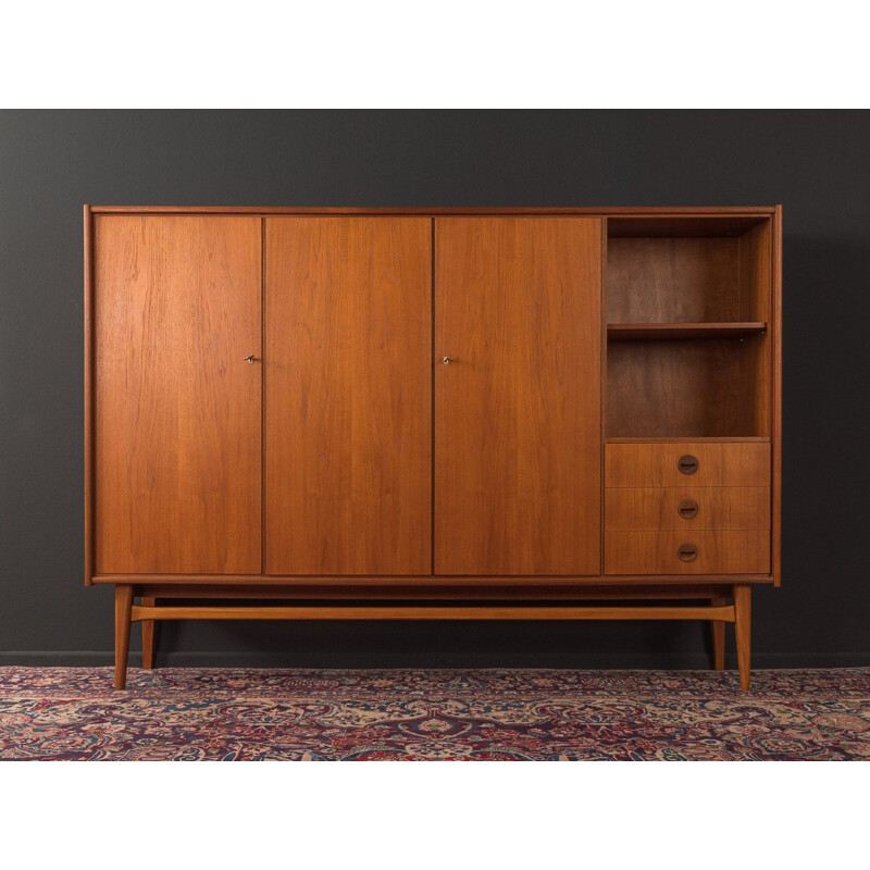 Vintage teak Highboard, Germany 1960s