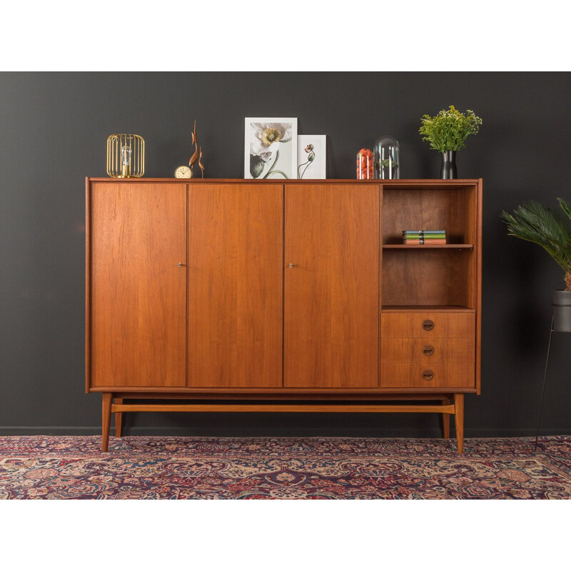 Vintage teak Highboard, Germany 1960s