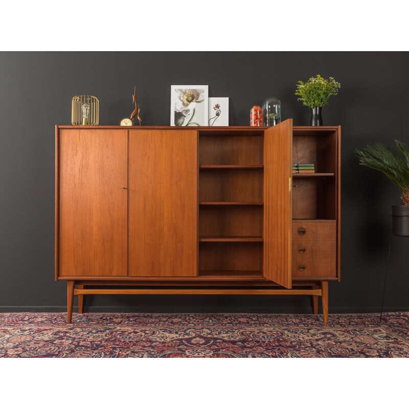 Vintage teak Highboard, Germany 1960s