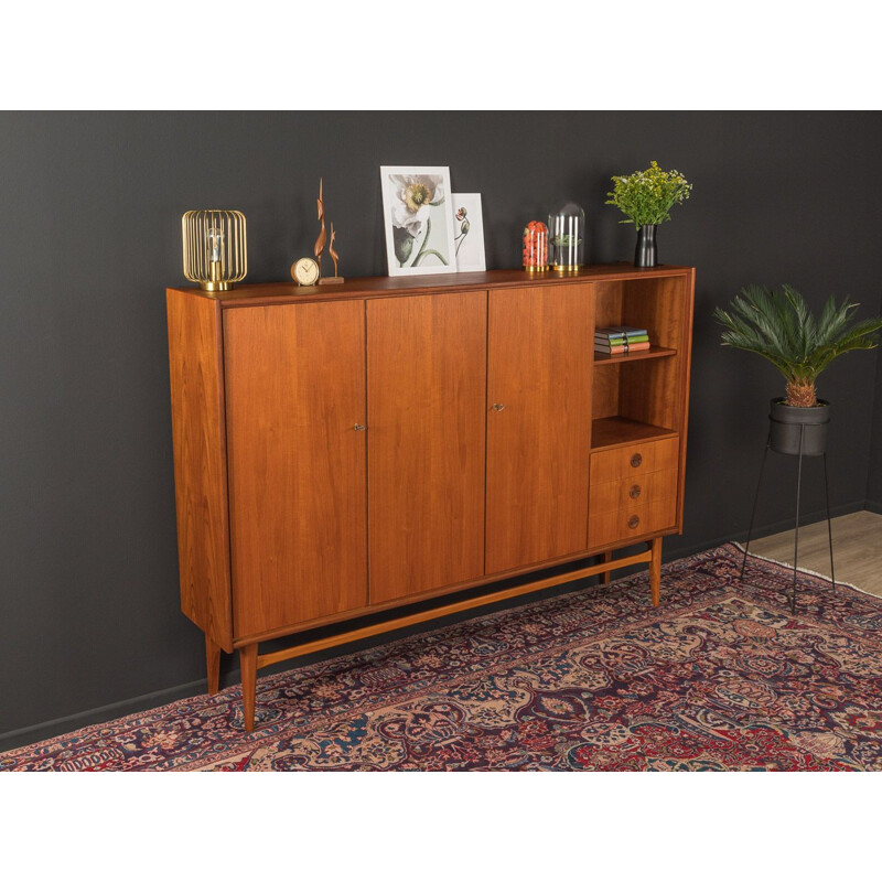 Vintage teak Highboard, Germany 1960s