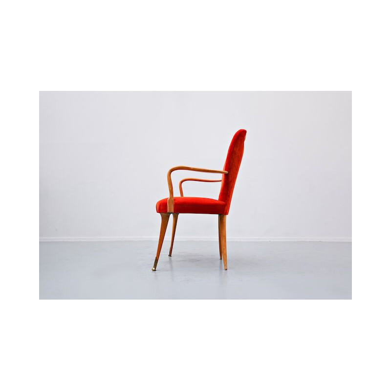 Set aus 8 Stühlen und 2 Sesseln im Vintage-Stil, Italien 1950