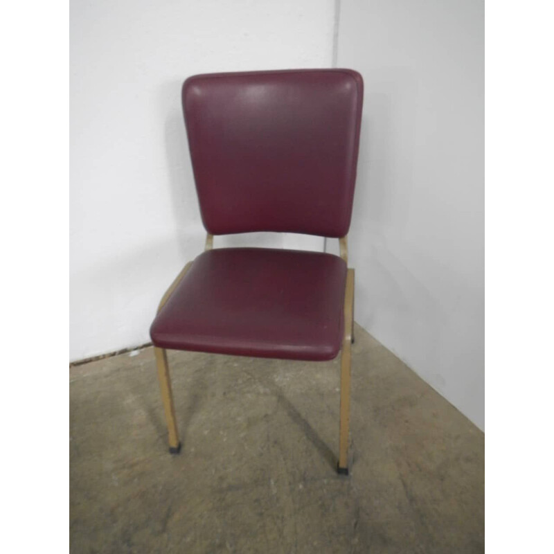 Vintage bordeaux desk chair 