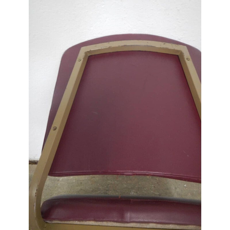 Vintage bordeaux desk chair 