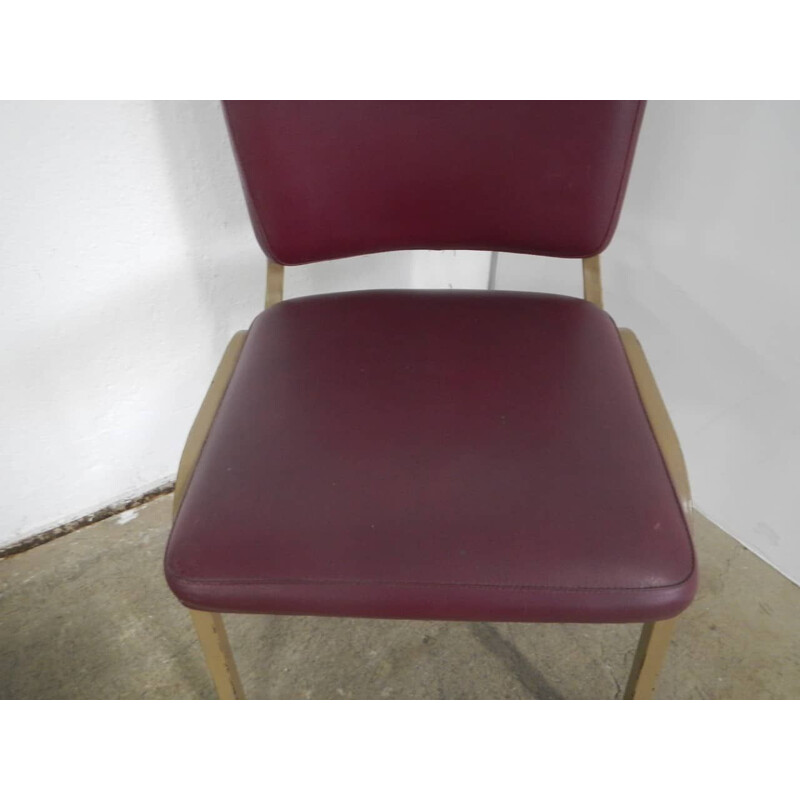 Vintage bordeaux desk chair 