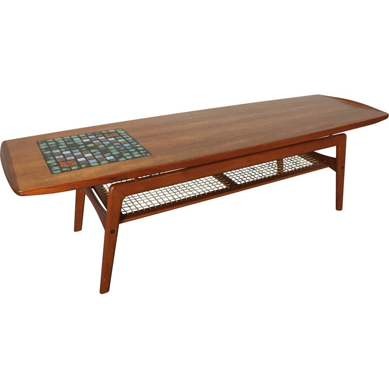 Scandinavian coffee table in teak, HOVMAND OLSEN - 1960s