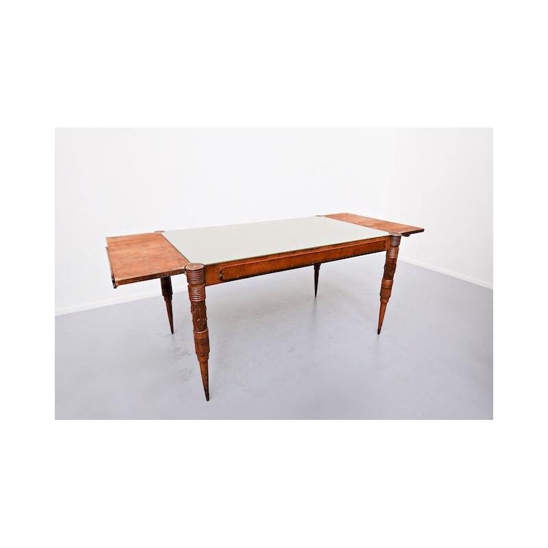 Vintage extendable dining table by pier luigi colli, Italian 1940s