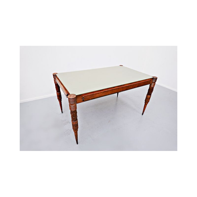 Vintage extendable dining table by pier luigi colli, Italian 1940s