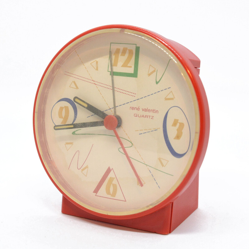 Vintage Pop-art alarm clock by Renè Valentin, France 1970s