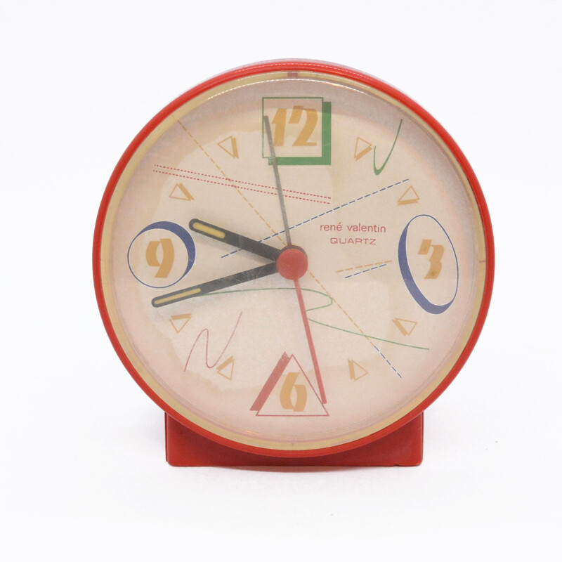 Vintage Pop-art alarm clock by Renè Valentin, France 1970s