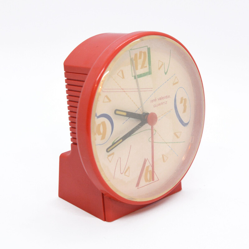 Vintage Pop-art alarm clock by Renè Valentin, France 1970s