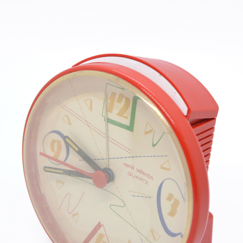 Vintage Pop-art alarm clock by Renè Valentin, France 1970s