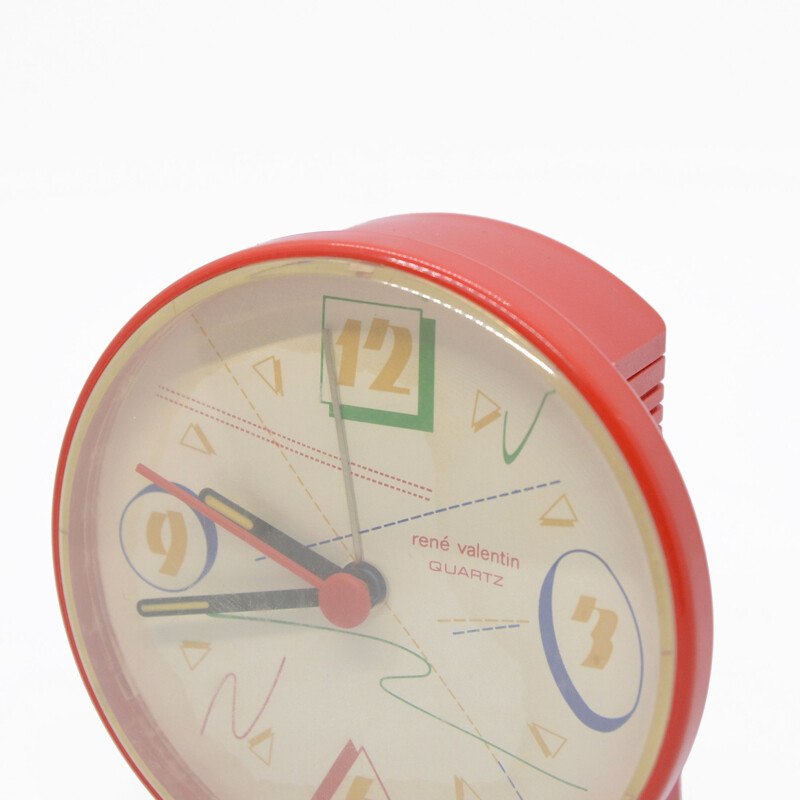 Vintage Pop-art alarm clock by Renè Valentin, France 1970s