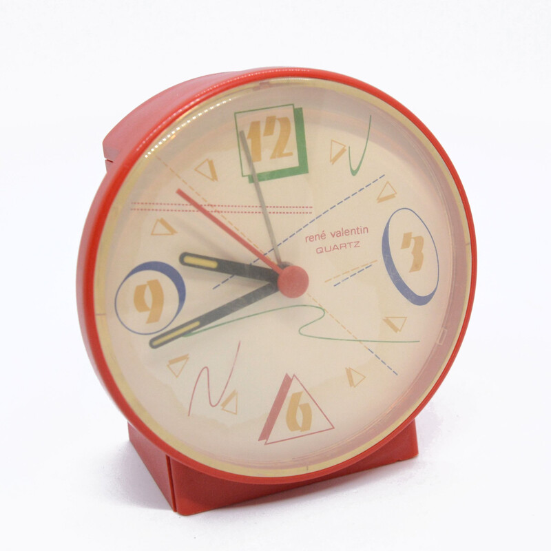 Vintage Pop-art alarm clock by Renè Valentin, France 1970s