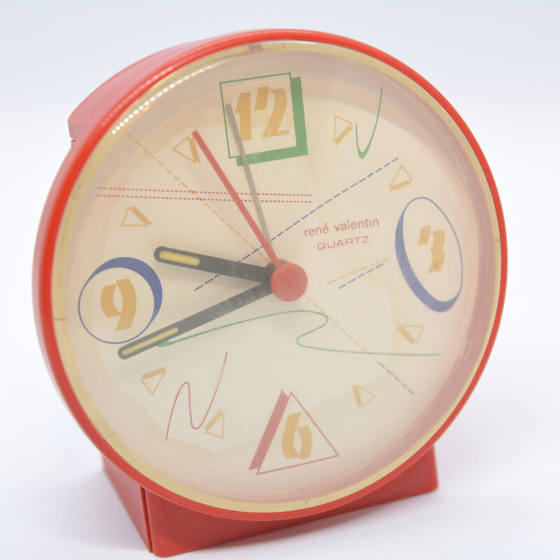 Vintage Pop-art alarm clock by Renè Valentin, France 1970s