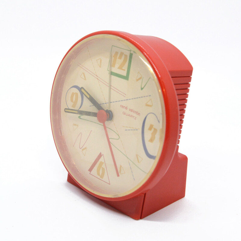 Vintage Pop-art alarm clock by Renè Valentin, France 1970s