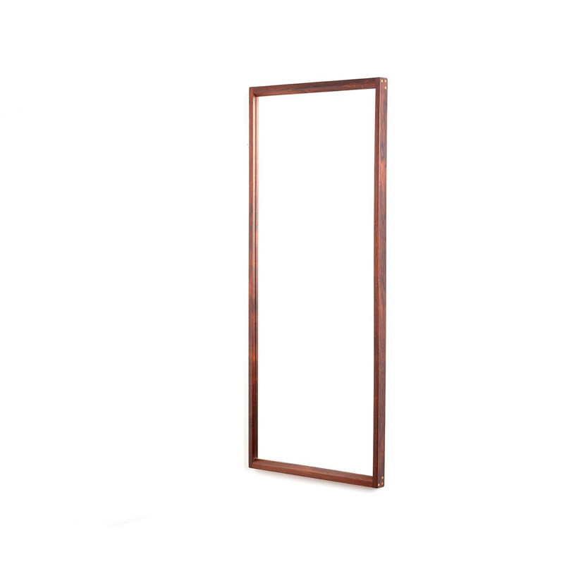 Large vintage rosewood model 145 mirror by Kai Kristiansen for Aksel Kjersgaard