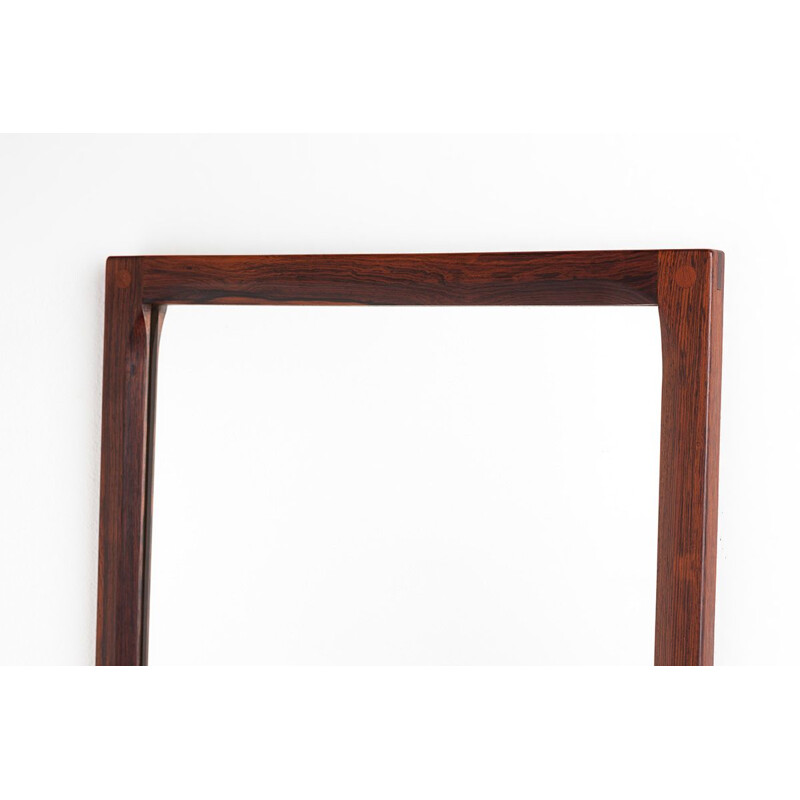 Large vintage rosewood mirror model 165K by Kai Kristiansen for Aksel Kjersgaard, Danish 1960s