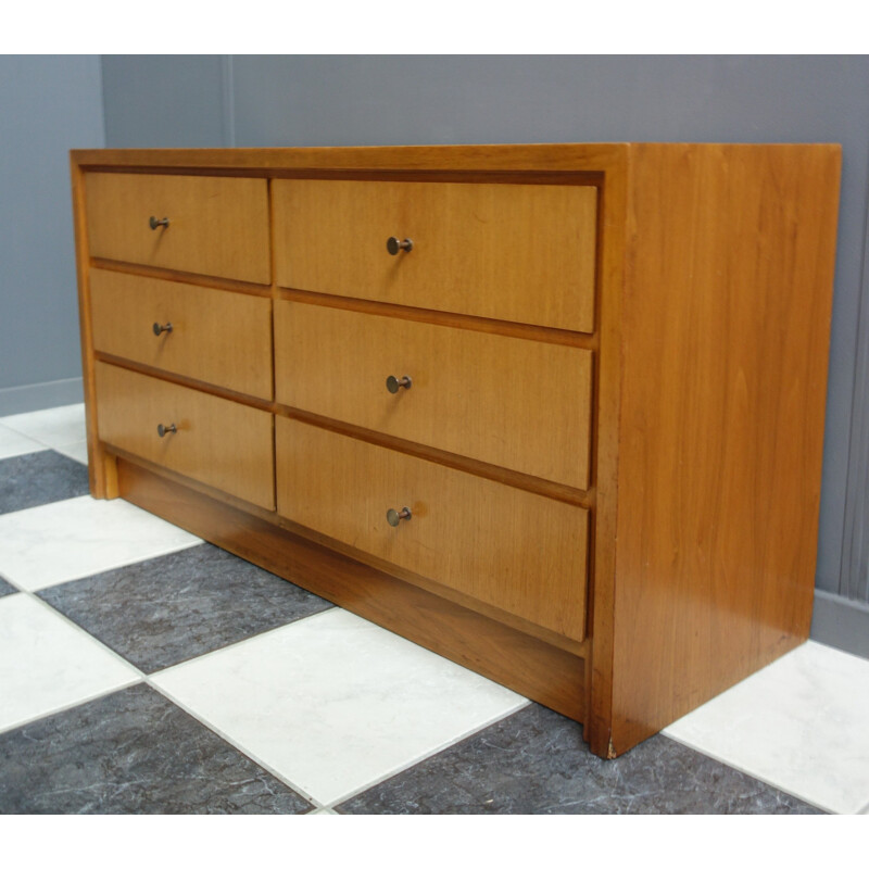 Vintage lowboard chest of drawers by Gustav Pesch 1960s