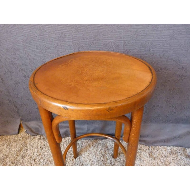 Fischel bar stool in light beechwood - 1930s