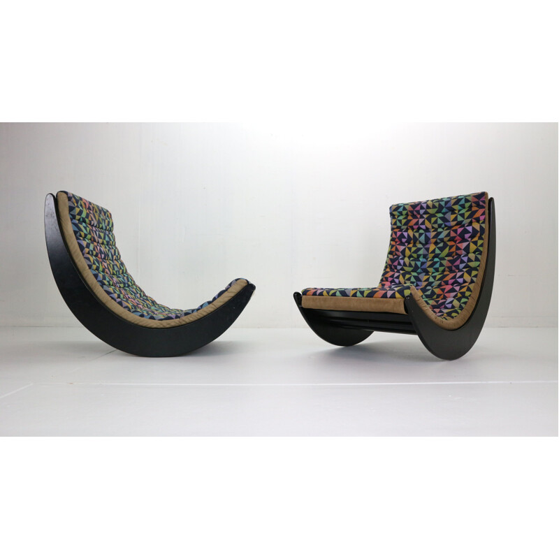 Pair of vintage armchairs Verner Panton 1970s