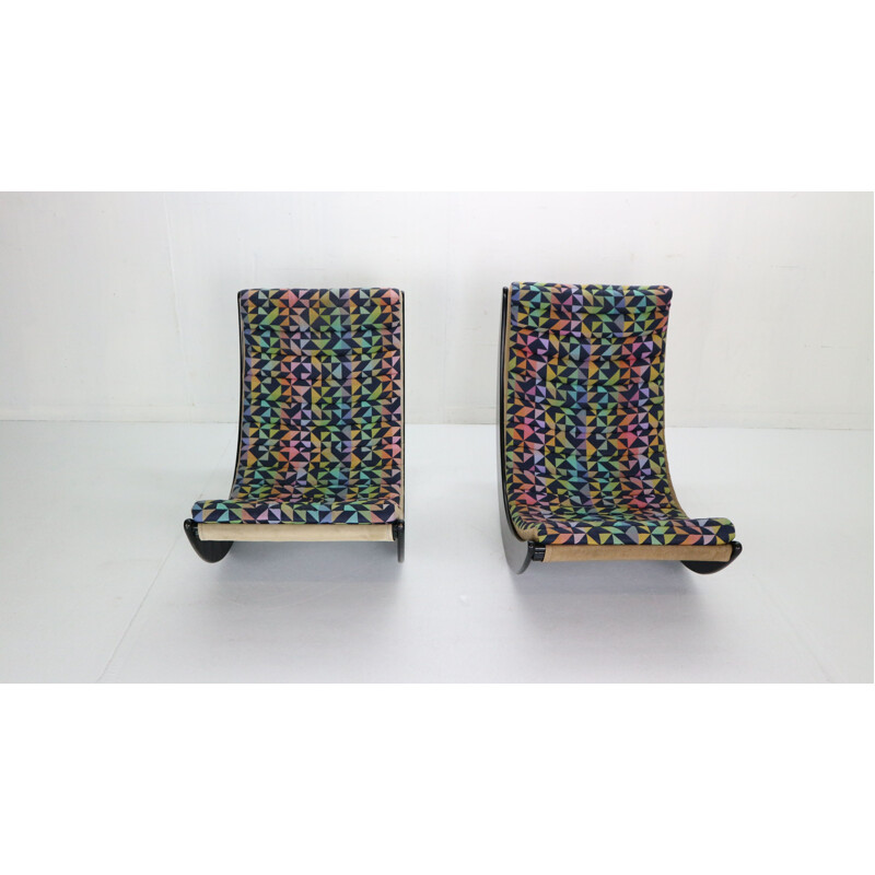 Pair of vintage armchairs Verner Panton 1970s