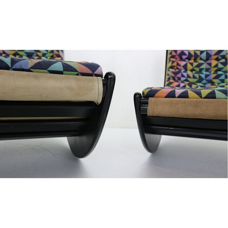 Pair of vintage armchairs Verner Panton 1970s