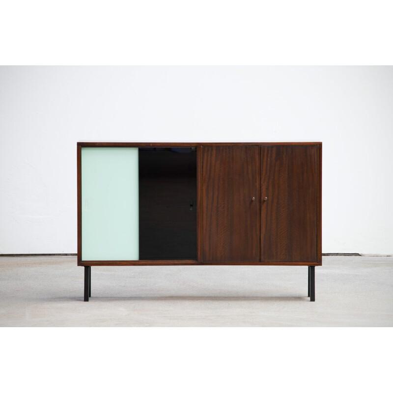 Vintage teak and glass sideboard, Scandinavian 1960s