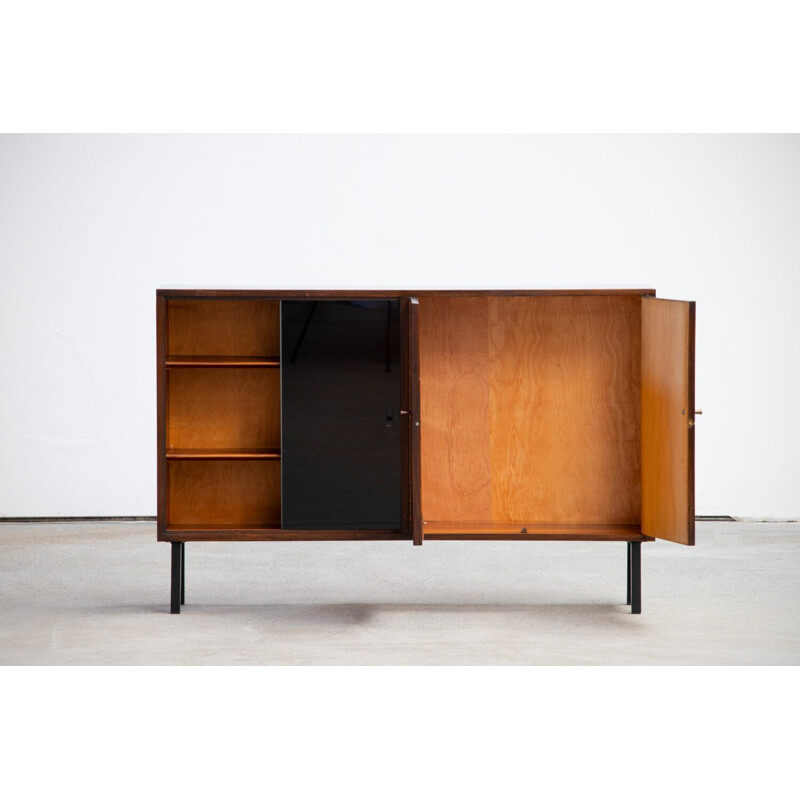 Vintage teak and glass sideboard, Scandinavian 1960s