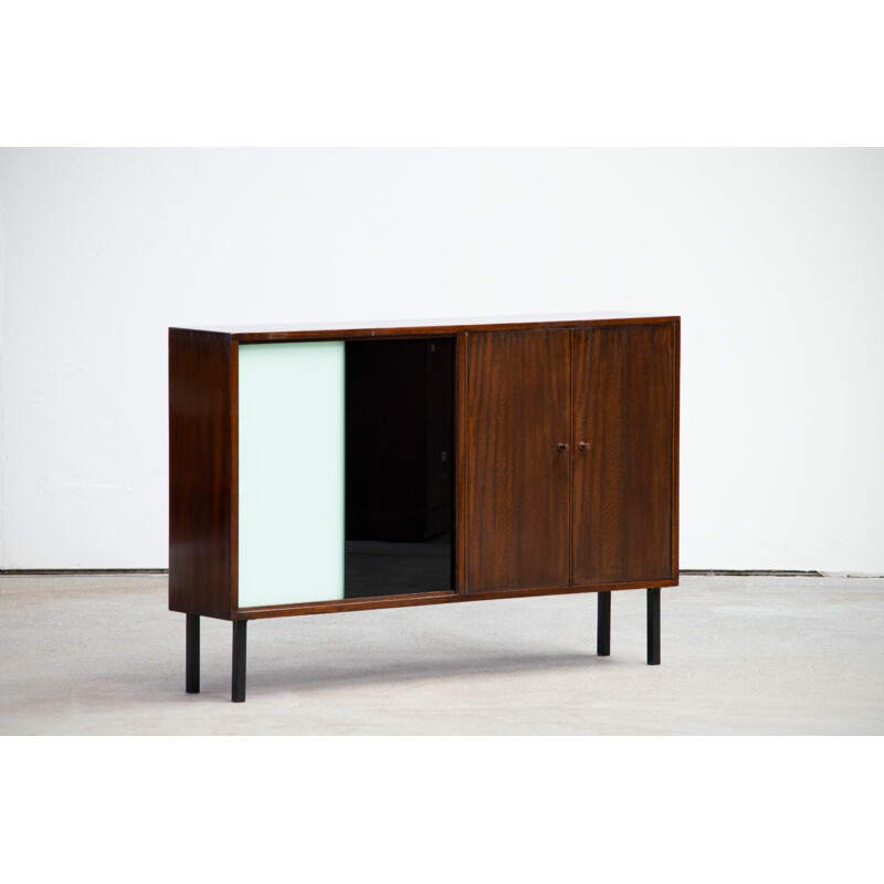 Vintage teak and glass sideboard, Scandinavian 1960s