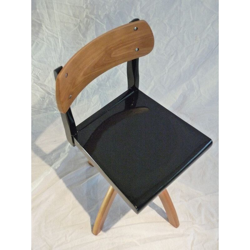 Vintage lacquered workshop chair