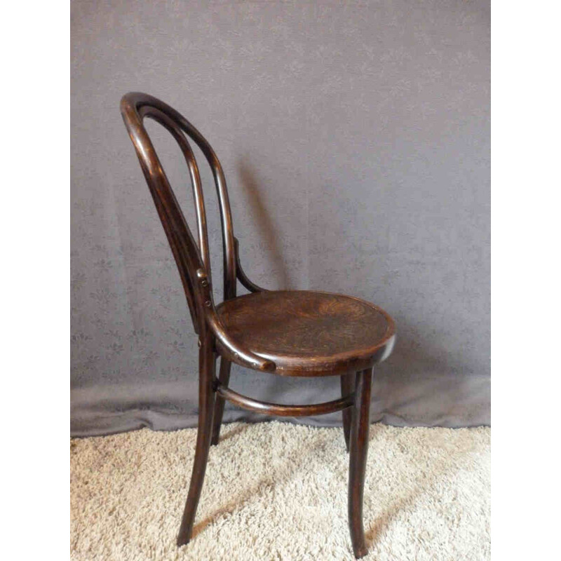 Mundus J.J. Khonn bistro chair in beechwood and plywood - 1930s